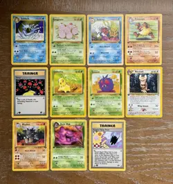 Vintage Pokemon Card Lot WOTC Sets Era First Edition 11 Cards - Image 1