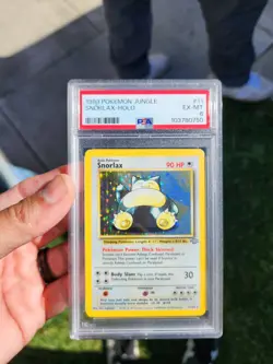 1999 Pokemon Jungle Snorlax Holo 1st Edition PSA 5 EX Rare Card 11/64 TCG Graded - Image 1
