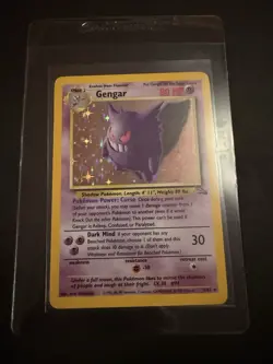 Pokemon TCG Gengar Fossil Holo Card 5/62 Unlimited Rare, LP Vintage - Image 1