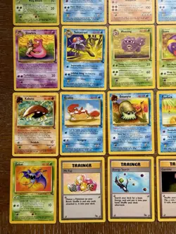 Near Complete Fossil Set Rares Commons Uncommons Non Holo Vintage Pokemon Cards - Image 4