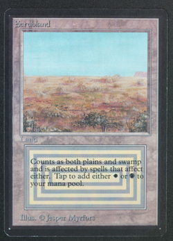 Scrubland Beta MTG Card Magic: the Gathering 1993 Dual Land - Image 1