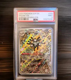 2024 Pokemon - Magneton #159 Sv: Scarlet & Violet Surging Sp. Promo Card - PSA 9 - Image 1