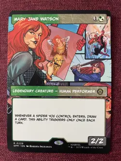 Mary Jane Watson #229 BORDERLESS NM/M MTG Spiderman Magic Card - Image 1