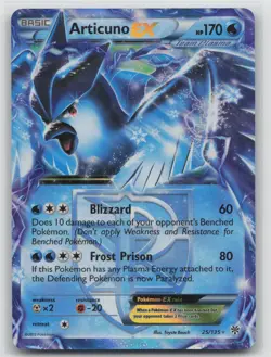 Pokemon Card Articuno EX (Team Plasma) Ultra Rare Plasma Storm 25/135 NM - Image 1