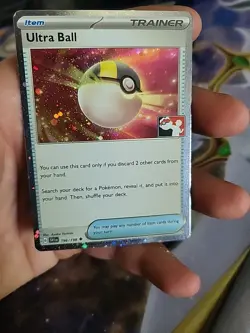 Ultra Ball Cosmic Holo Pokemon Prize Pack Series 3 Promo Pokemon Card NM/LP SVP - Image 2