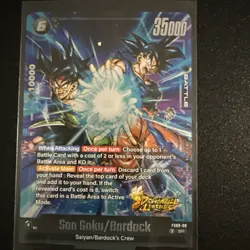 Dragon Ball Legends Card Son Goku/Bardock FS09-08 SR Gold Foil - Image 1