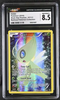 CGC 8.5 Celebi 2016 Black Star Promos XY111 Pokemon Card - Image 1