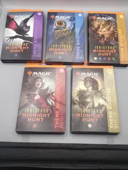Magic The Gathering Innistrad Midnight Hunt Theme Booster Lot of 5 - Image 1