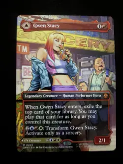 Gwen Stacy/ghost Spider Borderless Non Foil MTG Marvel's Spider-Man #0202 Magic - Image 3