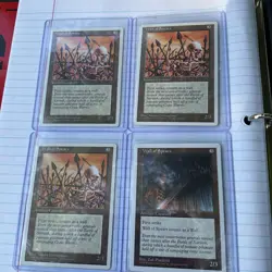 Lot of (4) 1995 Magic The Gathering MTG Wall Of Spears Authentic & Official - Image 1