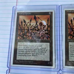 Lot of (4) 1995 Magic The Gathering MTG Wall Of Spears Authentic & Official - Image 4