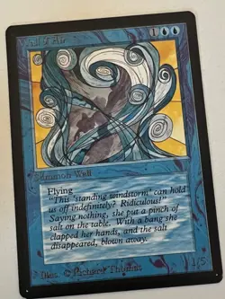 Magic the Gathering MTG Beta Wall of Air NM- (Beta Bob) - Image 1