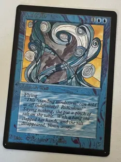 Magic the Gathering MTG Beta Wall of Air LP (Beta Bob) - Image 1