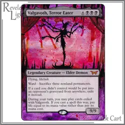 Valgavoth, Terror Eater Alter - Hand Painted MTG Altered Art Magic the Gathering - Image 1
