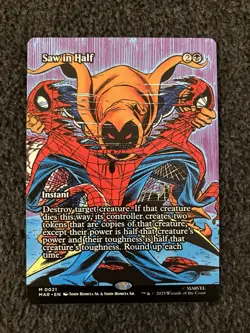 Magic The Gathering MTG - Saw in Half (Borderless) - Marvel Universe SPM - Image 1