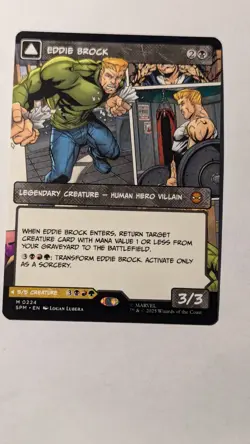 MTG Eddie Brock #0224 Borderless Mythic Marvel’s Spider-Man (SPM) - Image 1