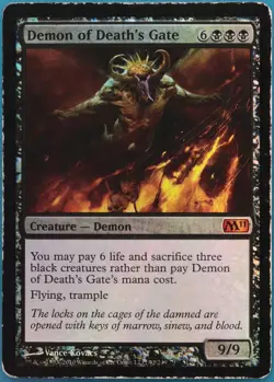 Demon of Death's Gate FOIL Magic 2011 / M11 HEAVILY PLD CARD (459330) ABUGames - Image 1
