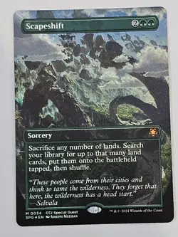 MtG Outlaws Of Thunder Junction SPECIAL GUEST SCAPESHIFT FOIL NM Pack Fresh - Image 1