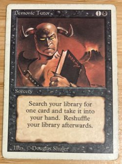 Demonic Tutor - Revised Edition - Good condition played! - Image 1
