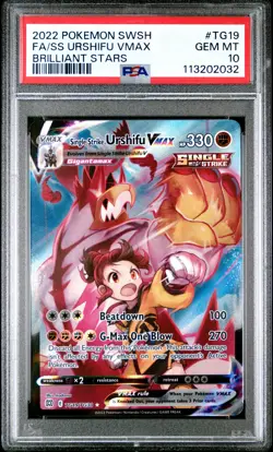 2022 Pokemon SS Urshifu VMAX - Brilliant Stars - TG19/TG30 - PSA 10 Gem MT - Image 3