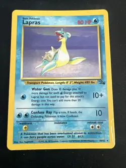 1999 Fossil Vintage Pokemon 2 Card Lot: Holo Lapras 10/62 & Holo Muk 13/62 - Image 2
