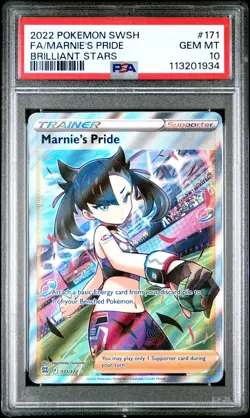 2022 Pokemon Marnie's Pride (Full Art) - Brilliant Stars - 171/172 - PSA 10 - Image 2