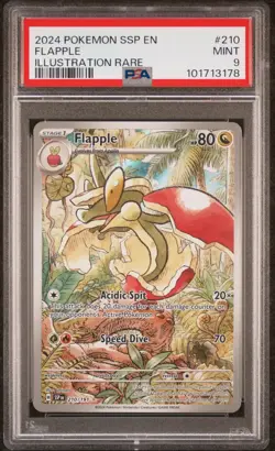 FLAPPLE 210/191 POKEMON SURGING SPARKS SSP EN ILLUSTRATION RARE PSA 9 MINT - Image 1