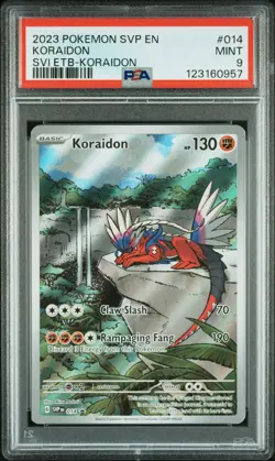 2023 POKEMON SVP SCARLET & VIOLET ETB PROMO #014 KORAIDON PSA 9 - Image 1