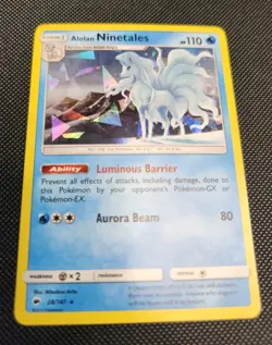 Alolan Ninetales 28/147 Cracked Ice Holo Burning Shadows Pokemon TCG LP - NM - Image 1