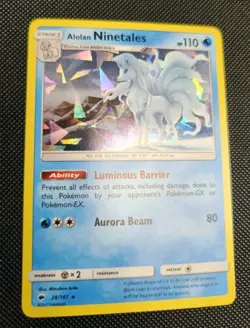 Alolan Ninetales 28/147 Cracked Ice Holo Burning Shadows Pokemon TCG LP - NM - Image 5