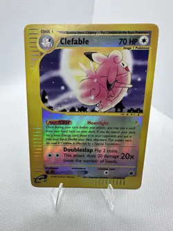 Pokemon TCG Clefable Expedition Base Set Reverse Holo Card 41/165 WOTC LP - Image 1