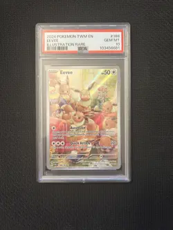Pokemon Eevee 188/167 Twilight Masquerade Illustration Rare Card - PSA 10 - Image 1