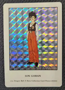Dragon Ball Z Son Gohan 154 Prism Hero Collection Foil Artbox Card DBZ - Image 1