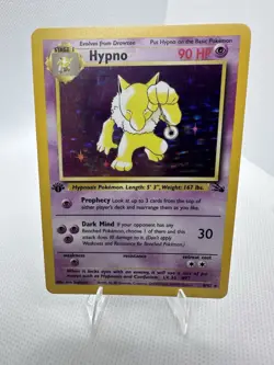 Hypno 8/62 Pokemon TCG Fossil Set 1st Edition Card Holo Rare - Image 1