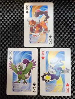 lot of 3 Tornadus, Thundurus, Landorus Poker Playing Card Set NM Pokemon White - Image 1
