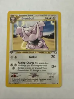 GRANBULL - 1st Edition Neo Genesis Set - 37/111 - Uncommon - Pokemon Card - - Image 1