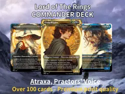MTG Commander - LOTR-Inspired - 100 Full Art Cards + Bonus (With Box) - Image 1