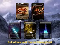 MTG Commander - LOTR-Inspired - 100 Full Art Cards + Bonus (With Box) - Image 4