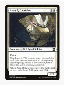 Aven Riftwatcher | Eternal Masters (EMA) | MTG | Bird Rebel Soldier | Flying |LP - Image 1