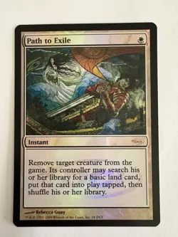 Path to Exile FOIL LP [WPN Promo] Mtg Magic DCI Rebecca Guay Art Rare - Image 1