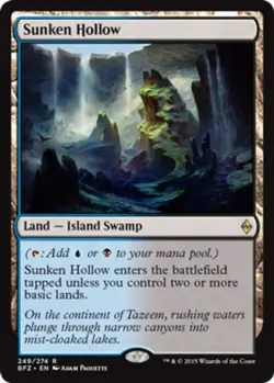 [1x] Sunken Hollow - Foil - Near Mint, English - Battle for Zendikar MTG Magic - Image 1