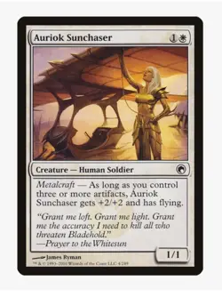Auriok Sunchaser | MTG Scars of Mirrodin (SOM) | Human Soldier | Metal craft |LP - Image 1