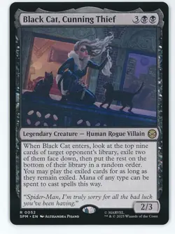 Black Cat, Cunning Thief #0052 MTG Marvel's Spider-Man Magic The Gathering - Image 1