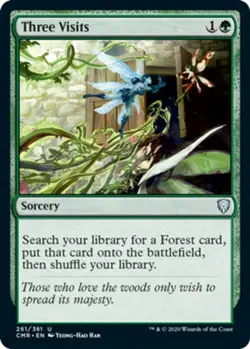 [1x] Three Visits - Near Mint, English - Commander Legends MTG Magic - Image 1