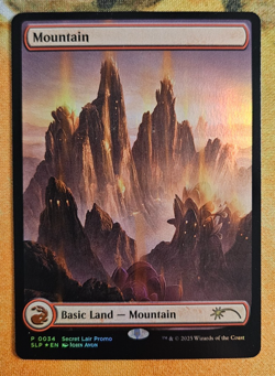 MTG - Mountain - Red Lotus - John Avon - 0034 - FOIL -Promo -NM - MT - Image 1