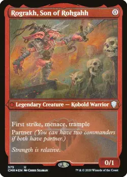 1 x FOIL ETCHED Rograkh, Son of Rohgahh NM Commander Legends MTG - Image 1