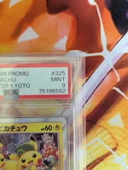 PSA 9 Tea Party Pikachu 325 Pokemon SM Promo Japanese 2019 Center Kyoto - Image 3