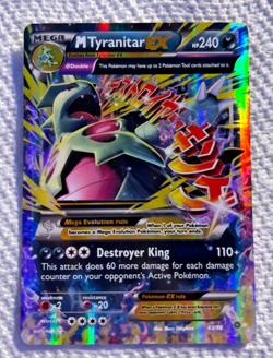 POKEMON Mega Tyranitar EX 43/98 XY7 Ancient Origins Full Art Ultra Rare Holo TCG - Image 1