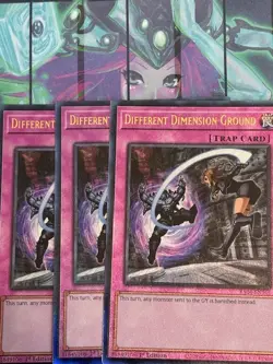 Yugioh 3x Different Dimension Ground Prismatic Ultimate PUR RA04-EN101 1st Ed NM - Image 1