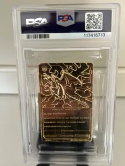 1999 BURGER KING POKEMON GOLD CARDS CHARIZARD PSA 5 - Image 2